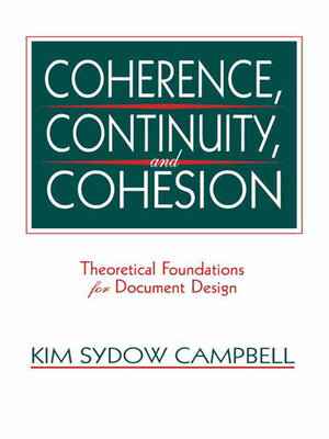 cover image of Coherence, Continuity, and Cohesion